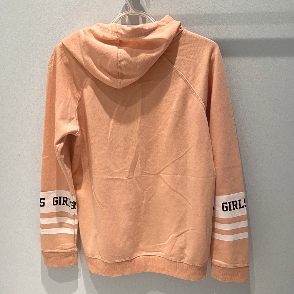 Ardene • Peach&White long sleeve hoodie «GIRLS» - Picture 4 of 11